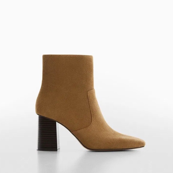 Leather Block Heel Ankle Boots - Picture 2 of 7